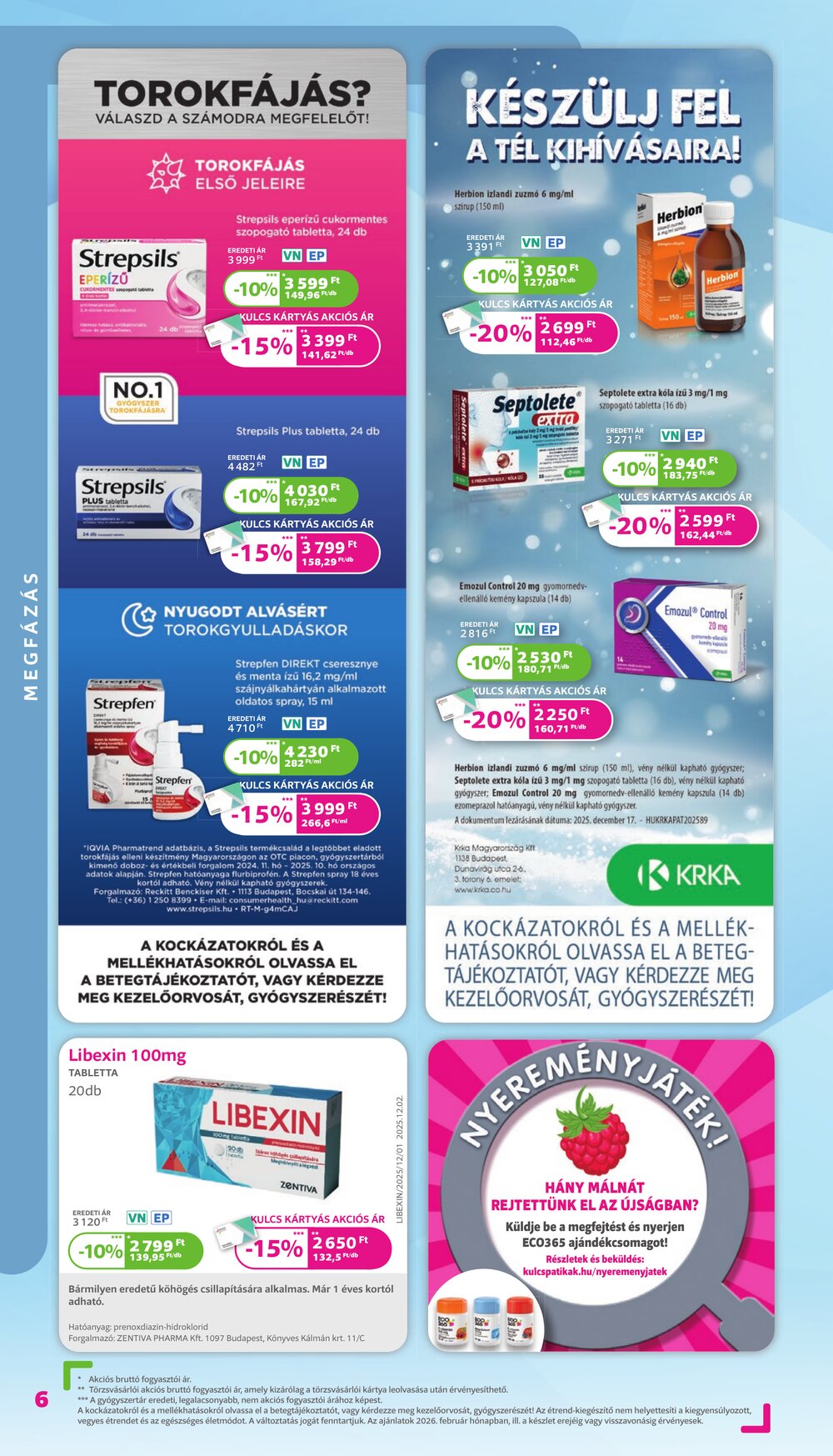 Kulcs Patika akciós újság 2026.02.01-től - 6. oldal.