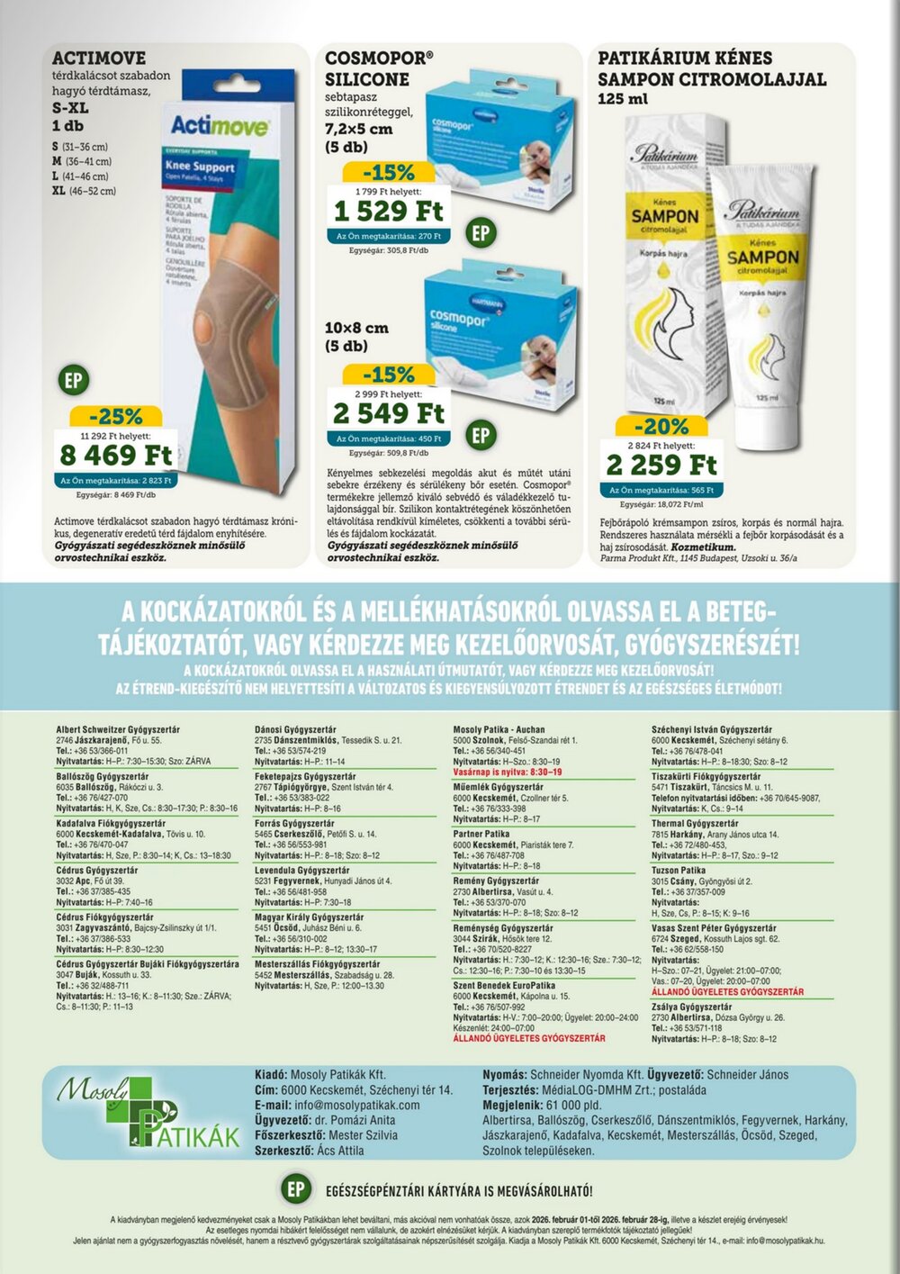 Mosoly Patikák akciós újság 2026.02.01-től - 8. oldal.