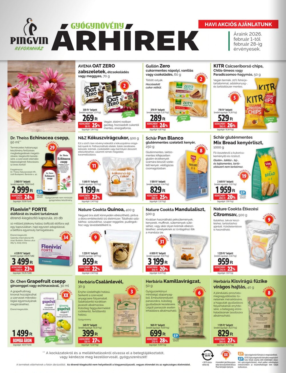 Pingvin Patika akciós újság 2026.02.01-től - 2. oldal.