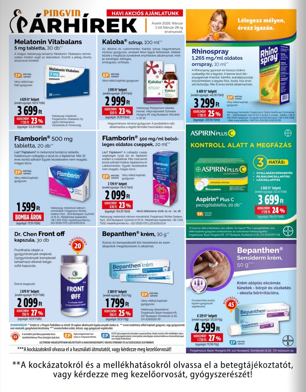 Pingvin Patika akciós újság 2026.02.01-től - 10. oldal.