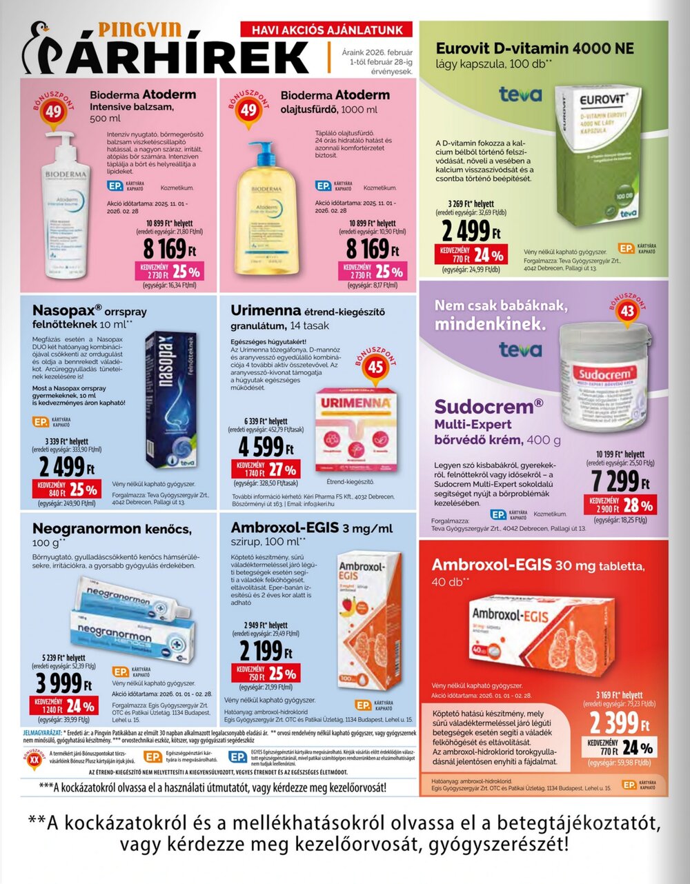 Pingvin Patika akciós újság 2026.02.01-től - 12. oldal.