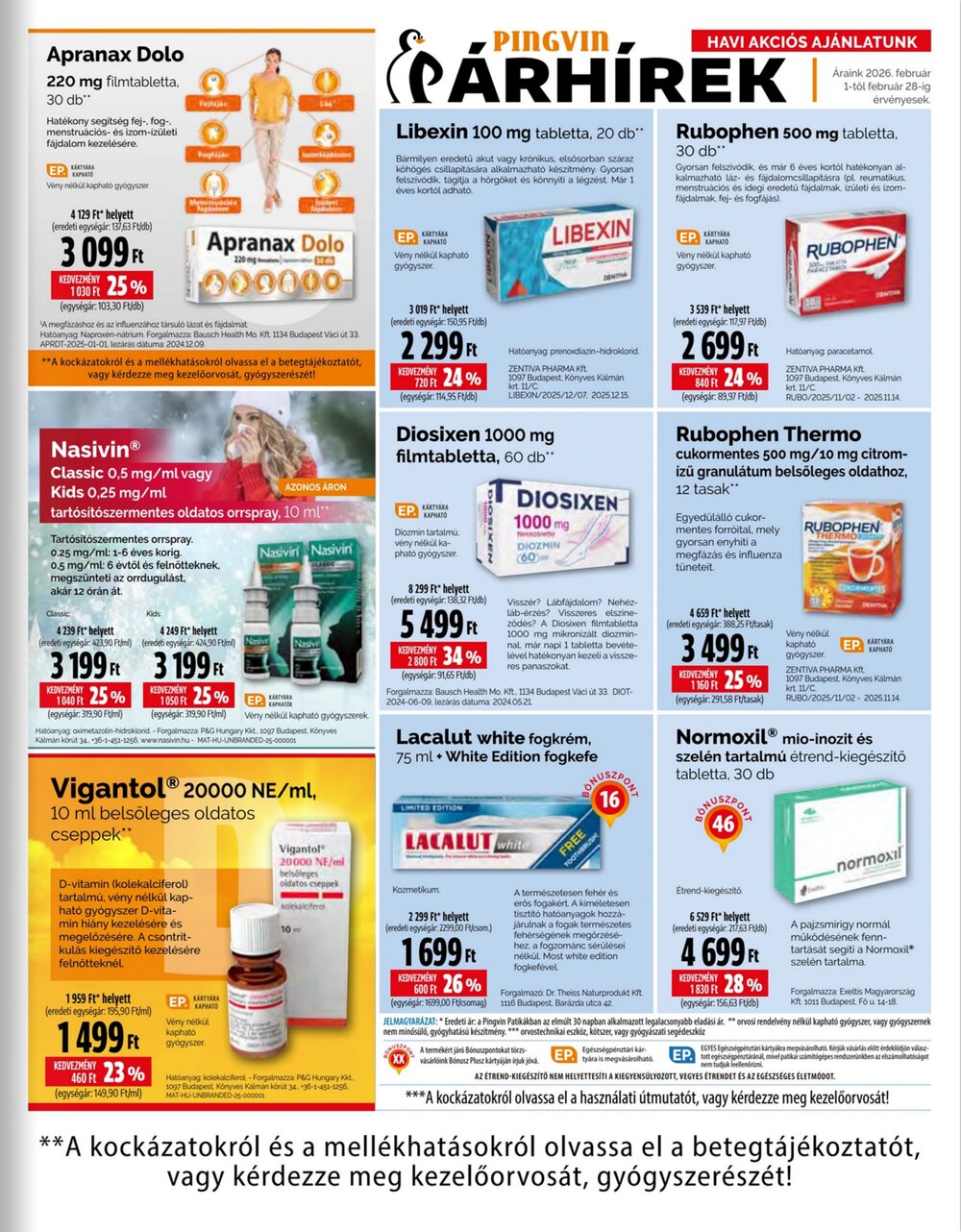Pingvin Patika akciós újság 2026.02.01-től - 13. oldal.