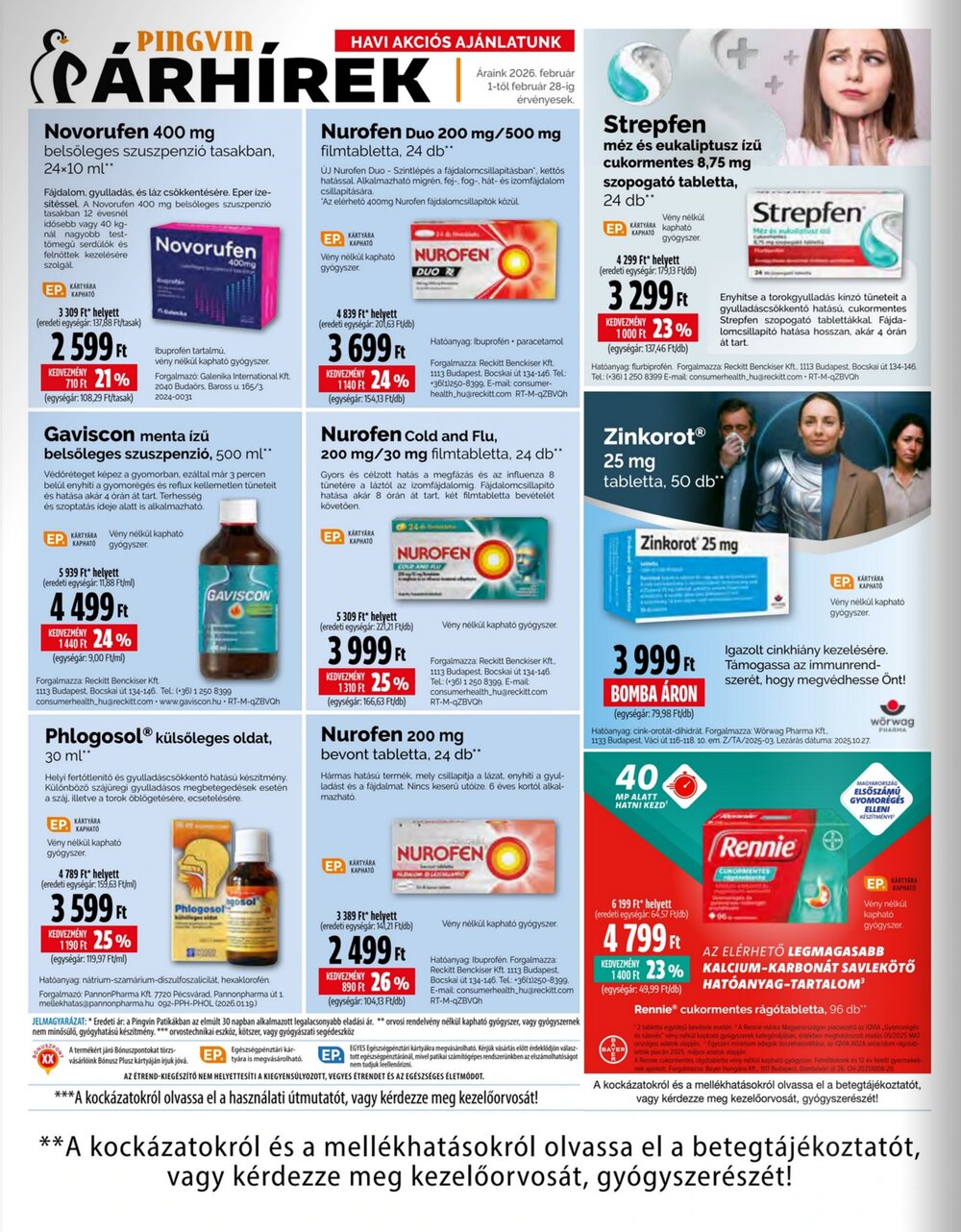 Pingvin Patika akciós újság 2026.02.01-től - 14. oldal.