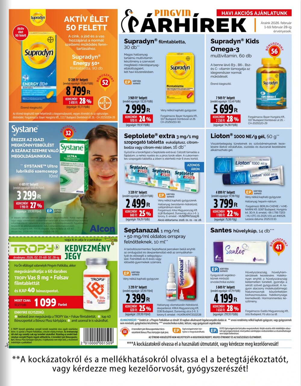 Pingvin Patika akciós újság 2026.02.01-től - 15. oldal.