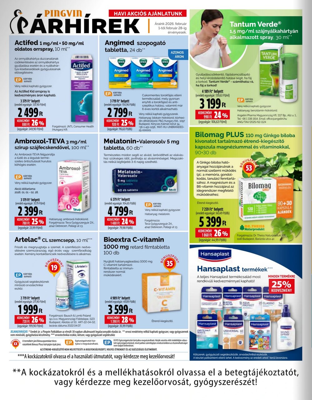 Pingvin Patika akciós újság 2026.02.01-től - 2. oldal.
