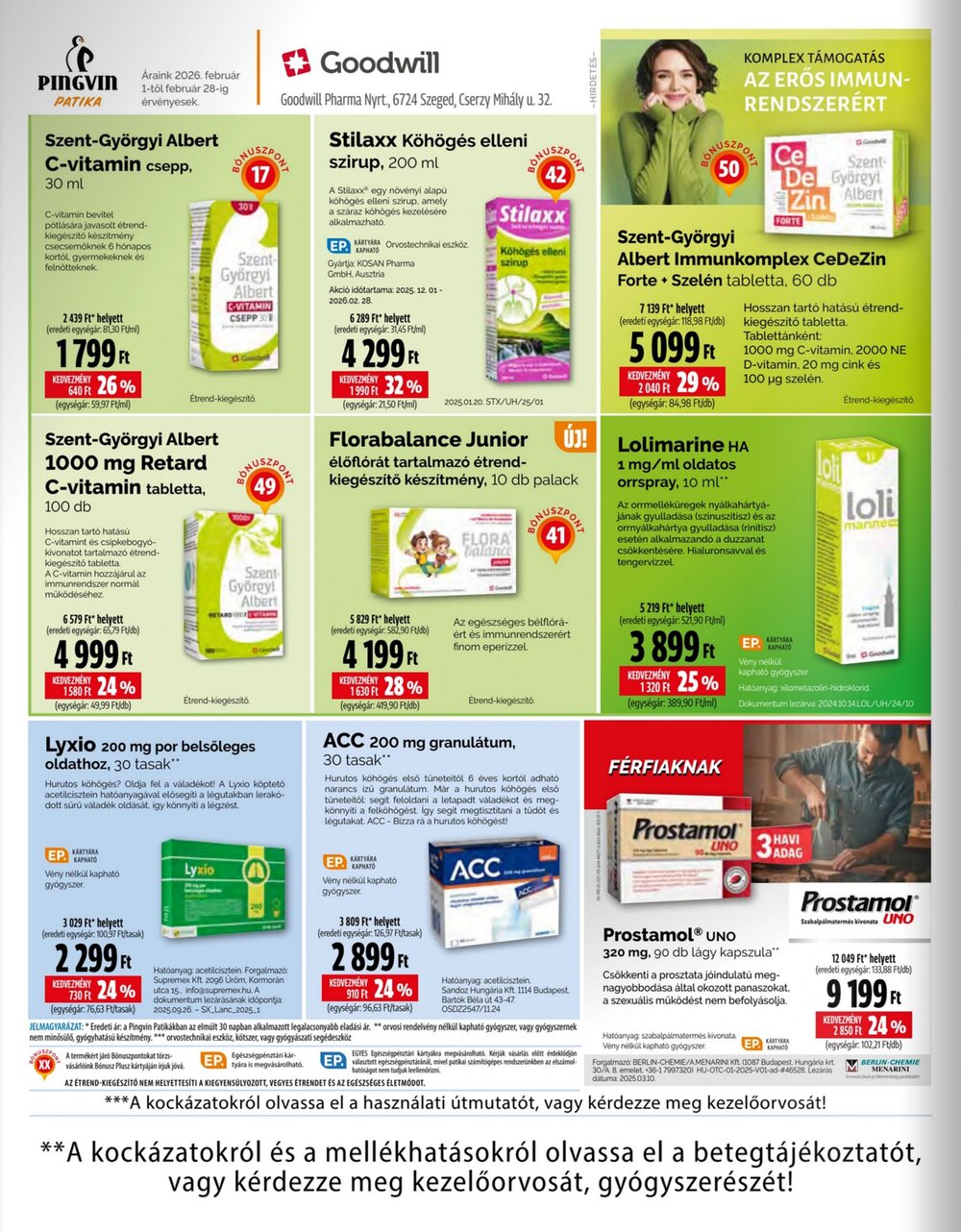 Pingvin Patika akciós újság 2026.02.01-től - 6. oldal.