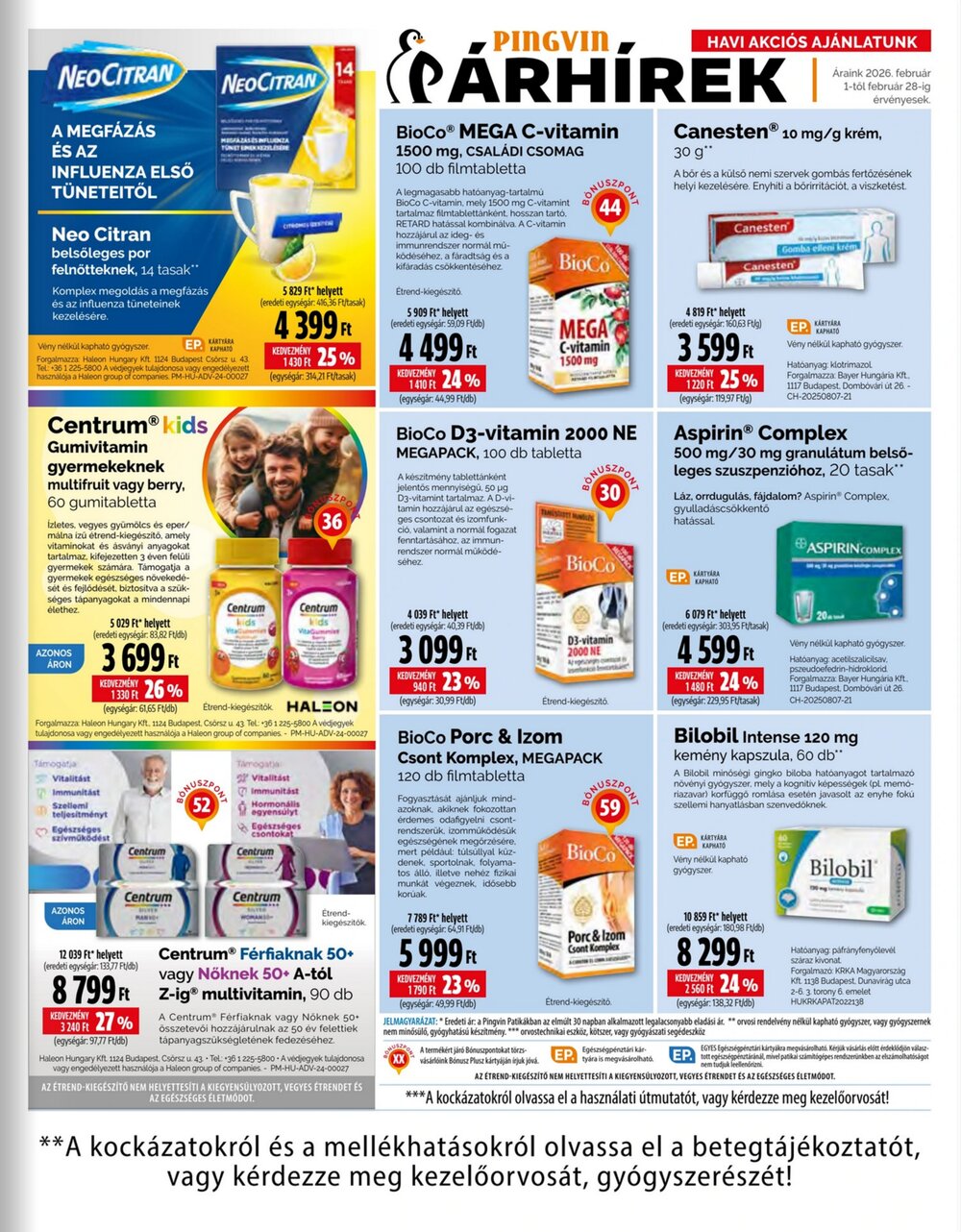 Pingvin Patika akciós újság 2026.02.01-től - 7. oldal.