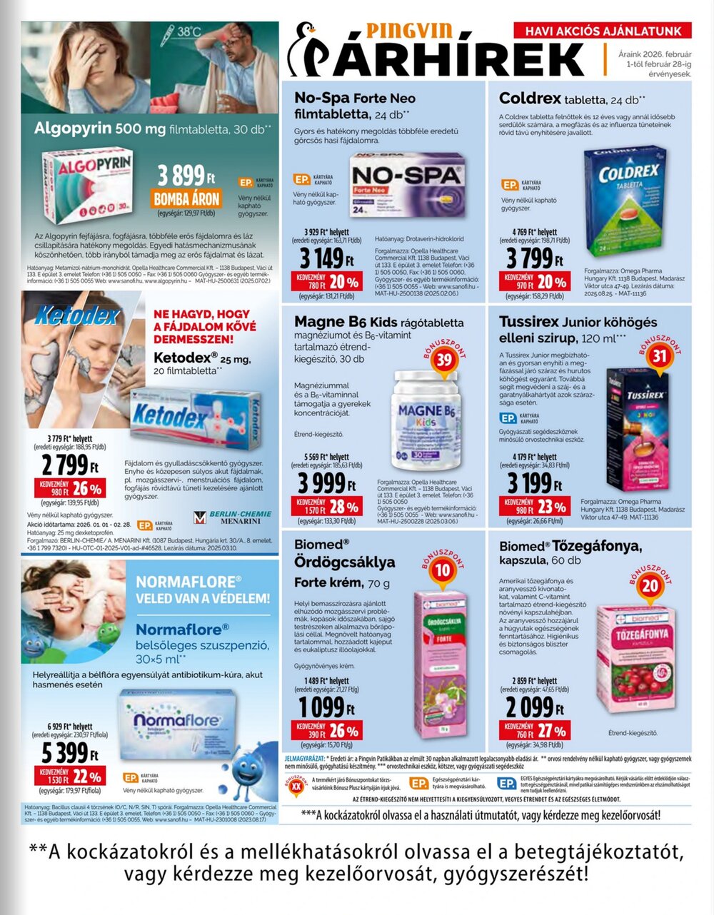 Pingvin Patika akciós újság 2026.02.01-től - 9. oldal.