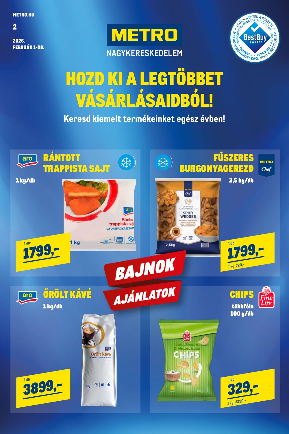 METRO akciós újság 2026.02.01-től - 1. oldal.