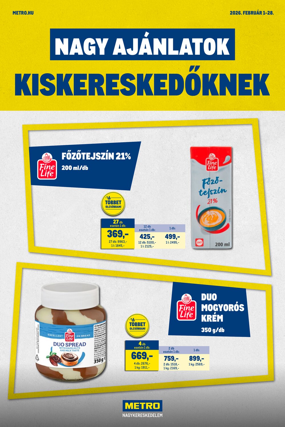 METRO akciós újság 2026.02.01-től - 1. oldal.