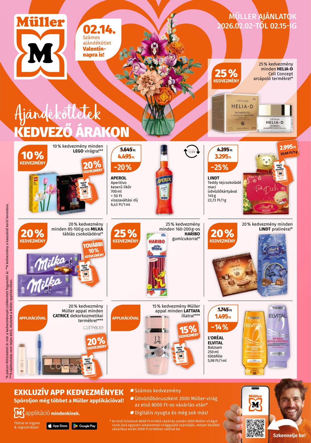 Müller drogéria akciós újság 2026.02.02-től - 1. oldal.