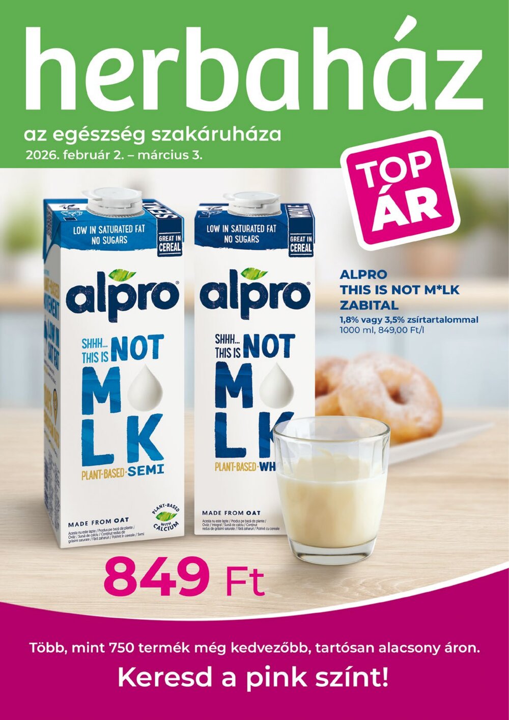 Herbaház akciós újság 2026.02.02-től - 1. oldal.