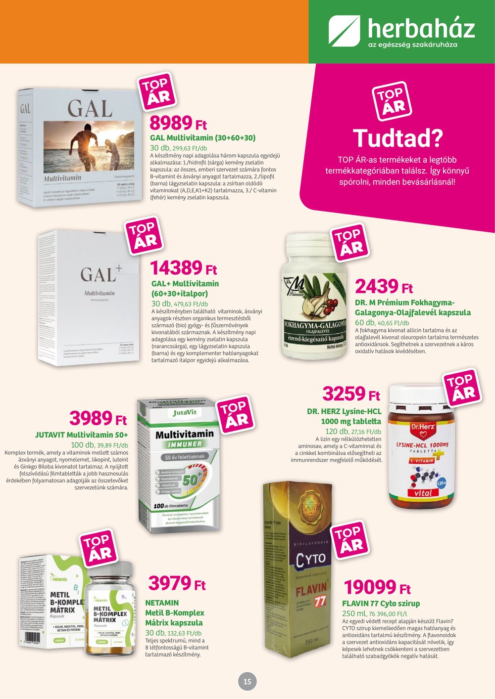 Herbaház akciós újság 2026.02.02-től - 15. oldal.