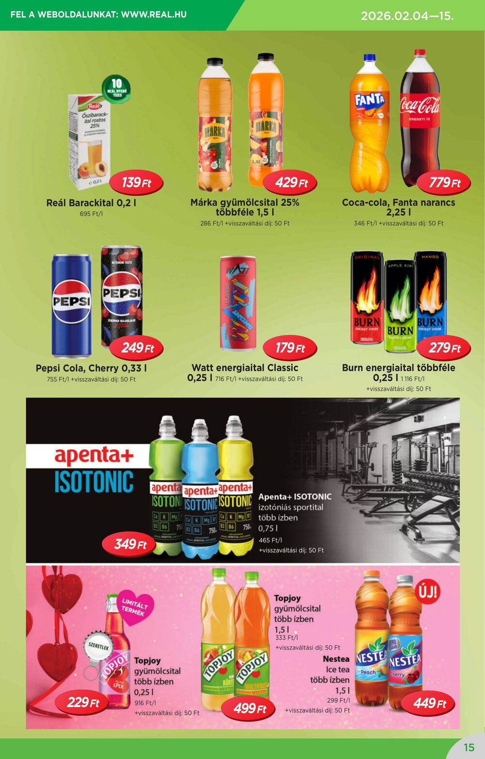Reál akciós újság 2026.02.04-től - 15. oldal.