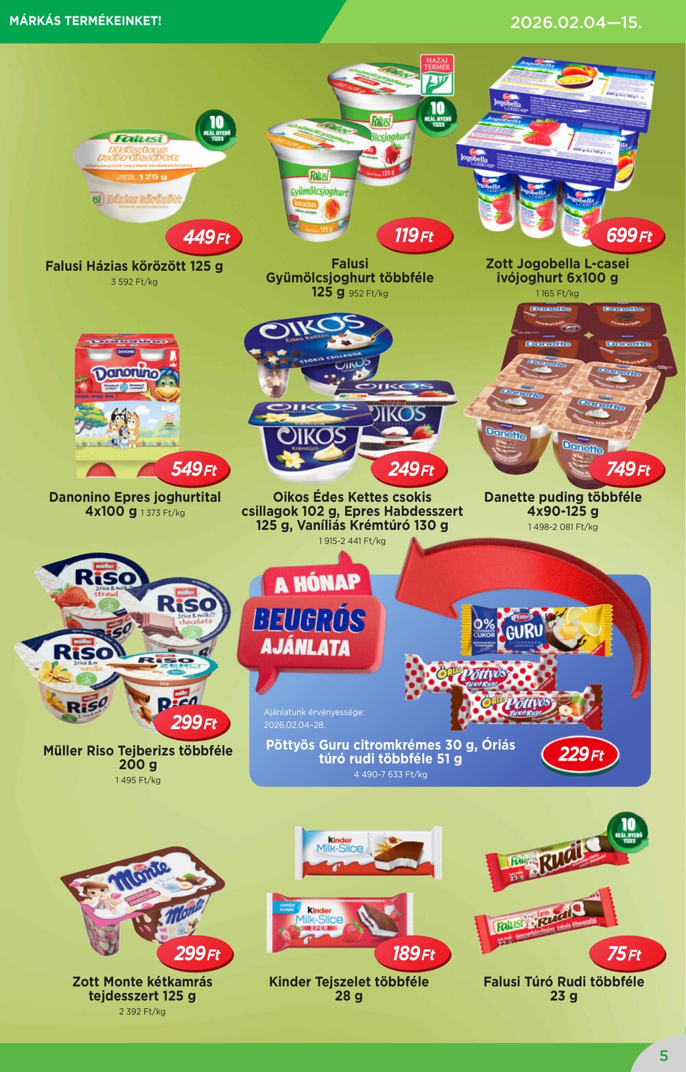 Reál akciós újság 2026.02.04-től - 5. oldal.