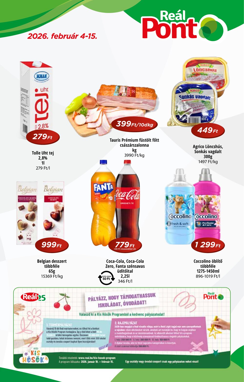 Reál akciós újság 2026.02.04-től - 1. oldal.