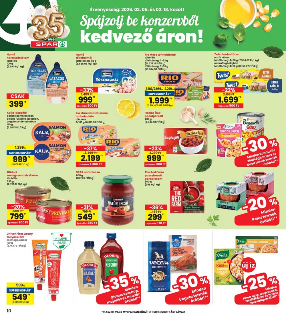 Interspar akciós újság 2026.02.05-től - 10. oldal.