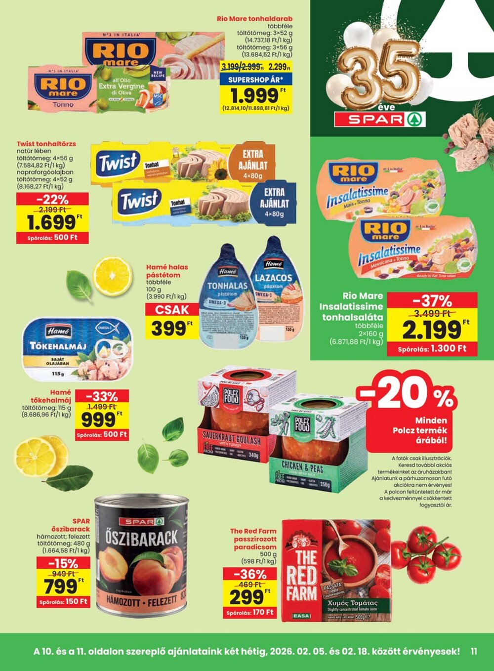 Spar akciós újság 2026.02.05-től - 11. oldal.
