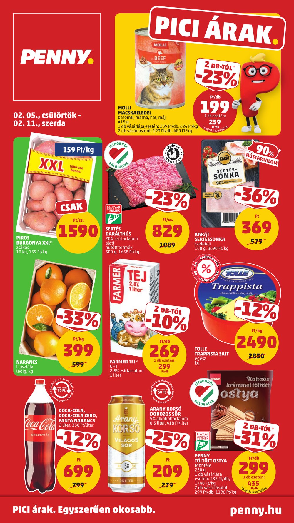 Penny Market akciós újság 2026.02.05-től - 1. oldal.