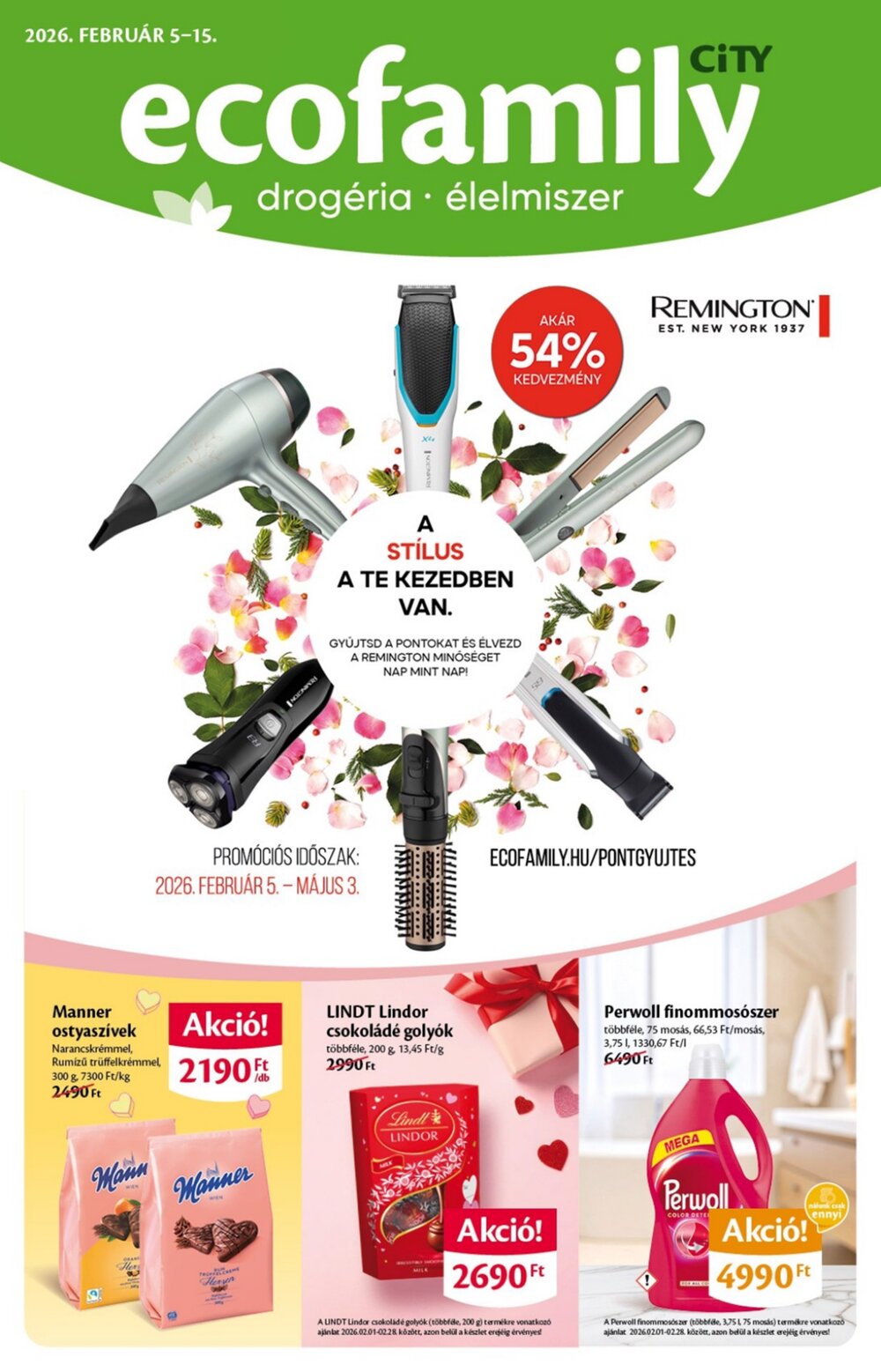 EcoFamily akciós újság 2026.02.05-től - 1. oldal.