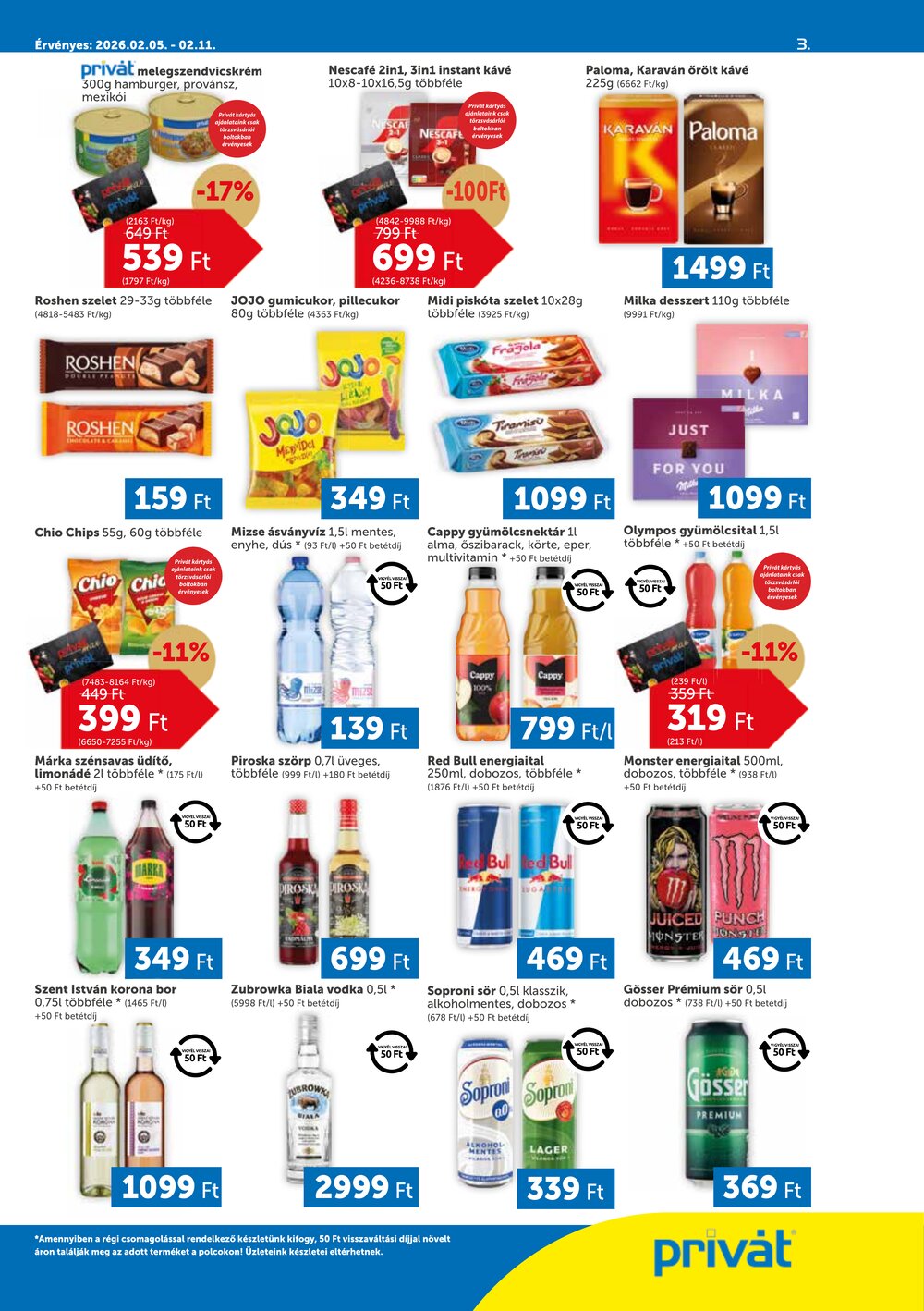 Privát akciós újság 2026.02.05-től - 3. oldal.