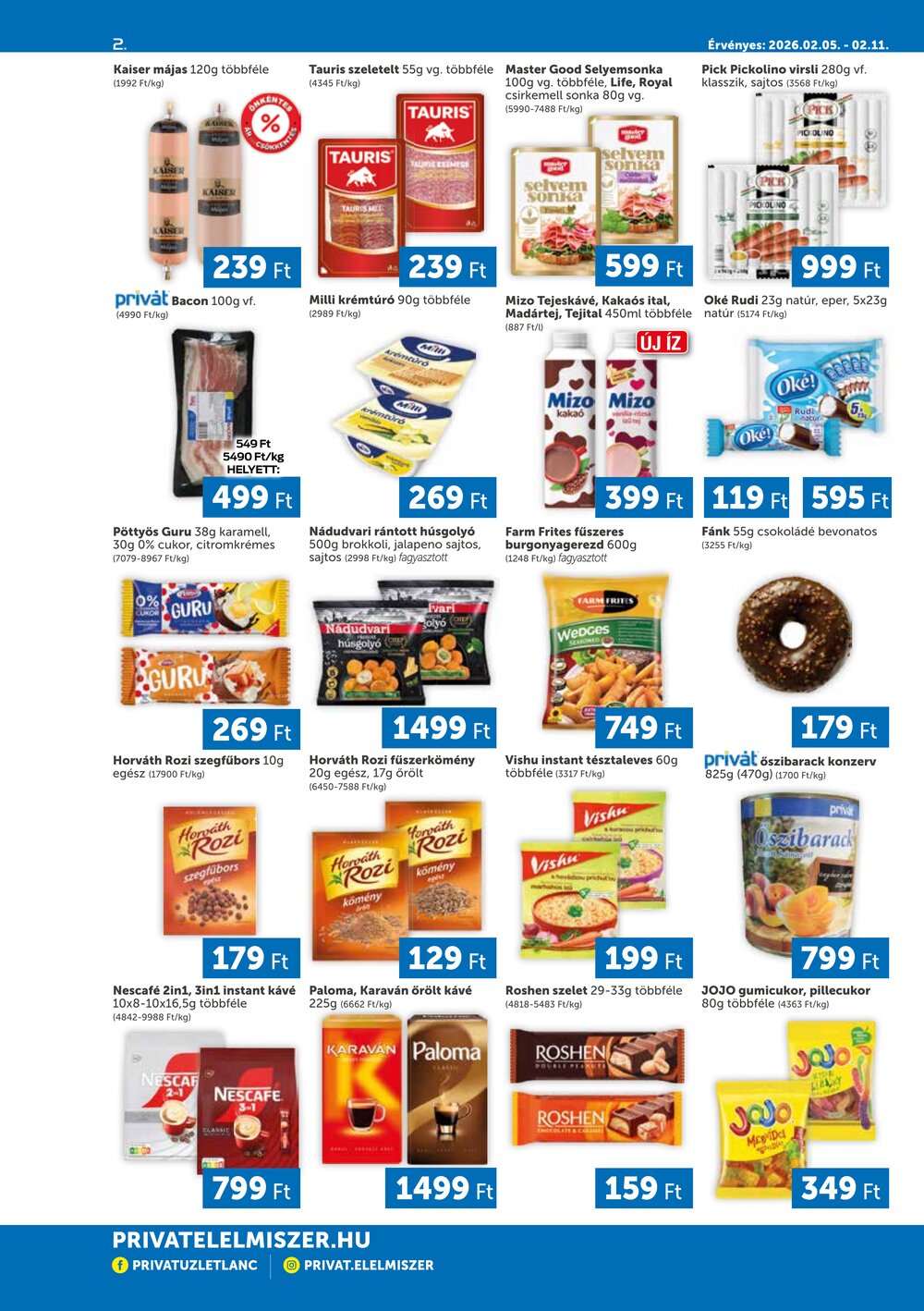 Privát akciós újság 2026.02.05-től - 2. oldal.