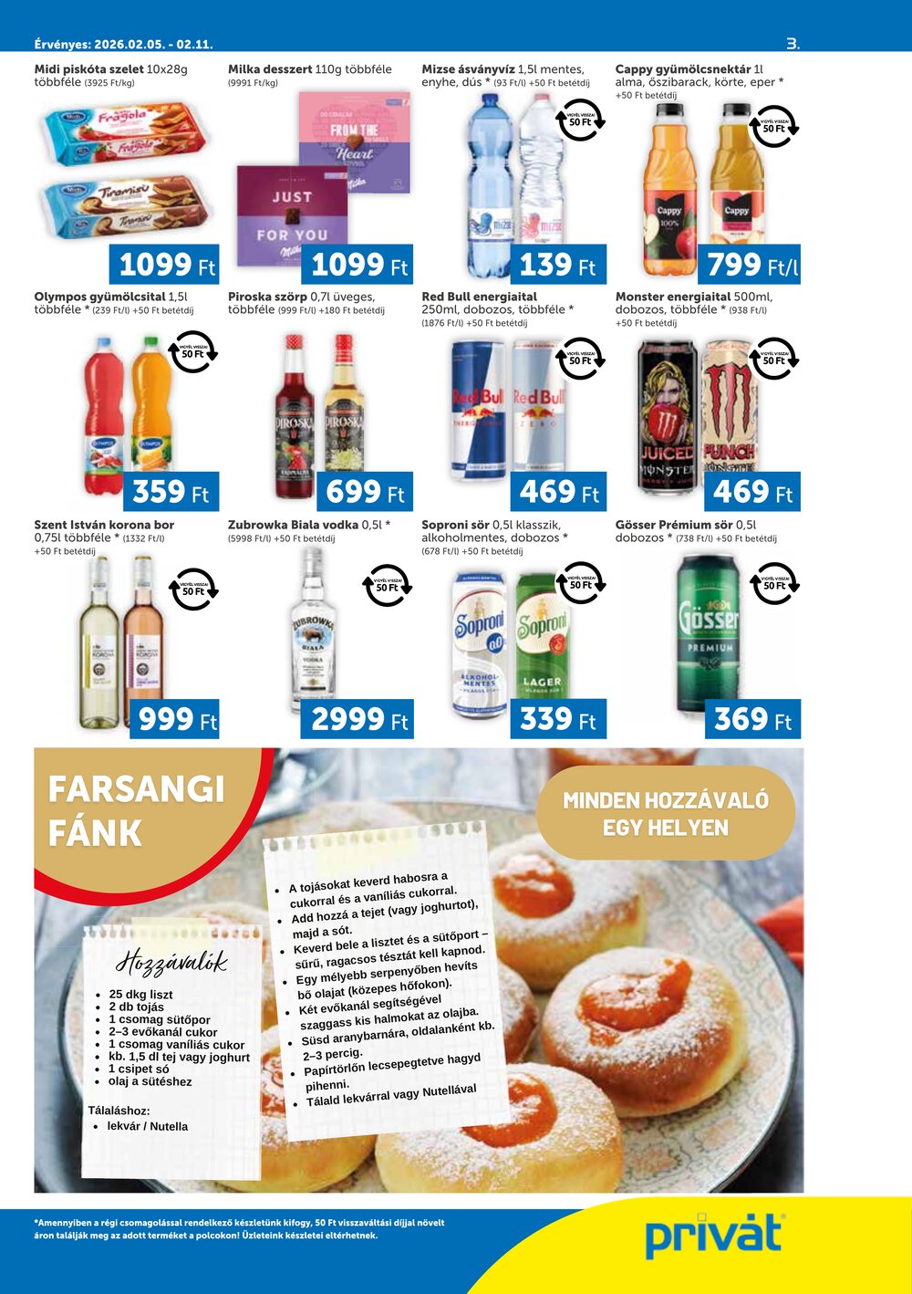 Privát akciós újság 2026.02.05-től - 3. oldal.
