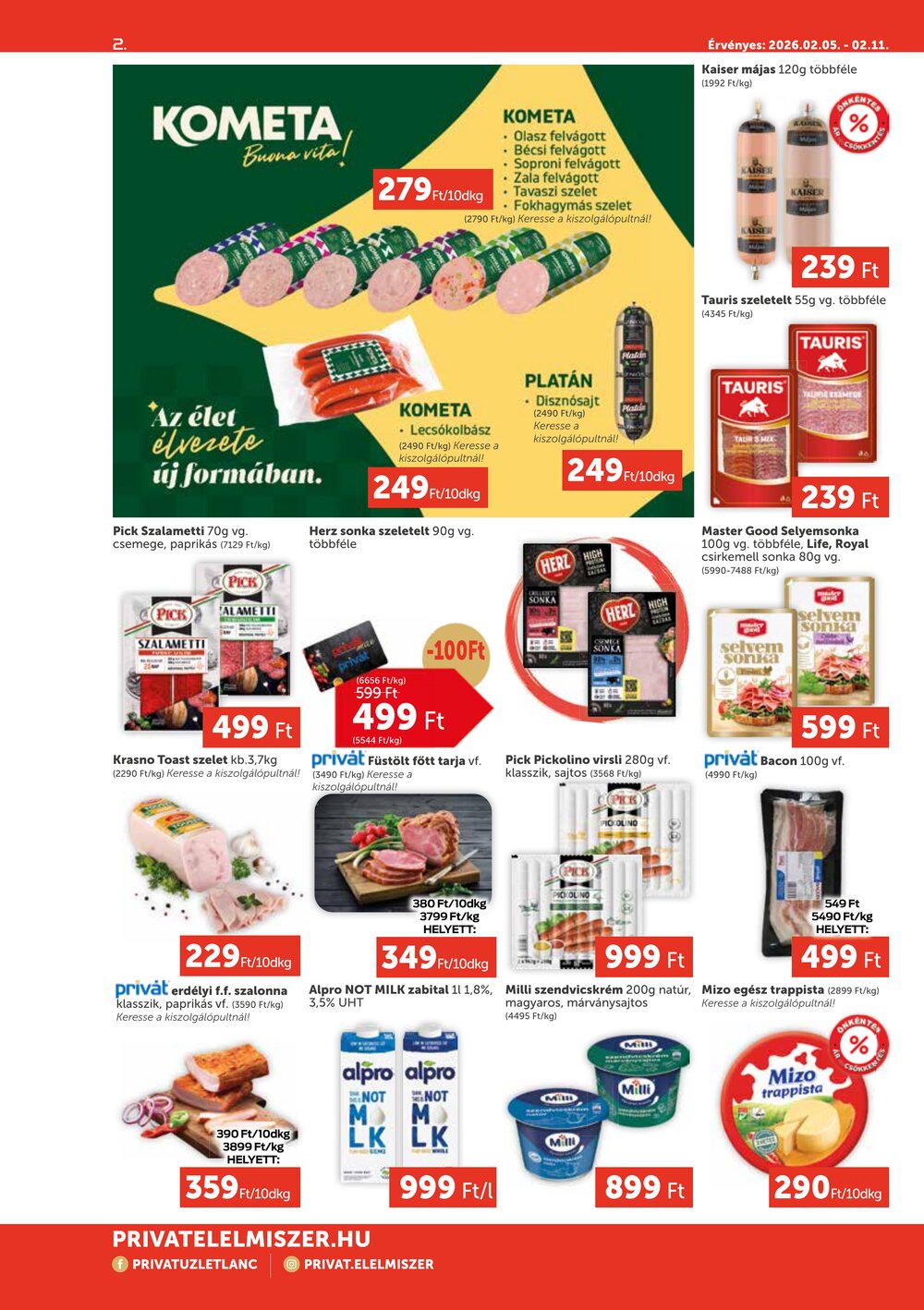 Privát akciós újság 2026.02.05-től - 2. oldal.