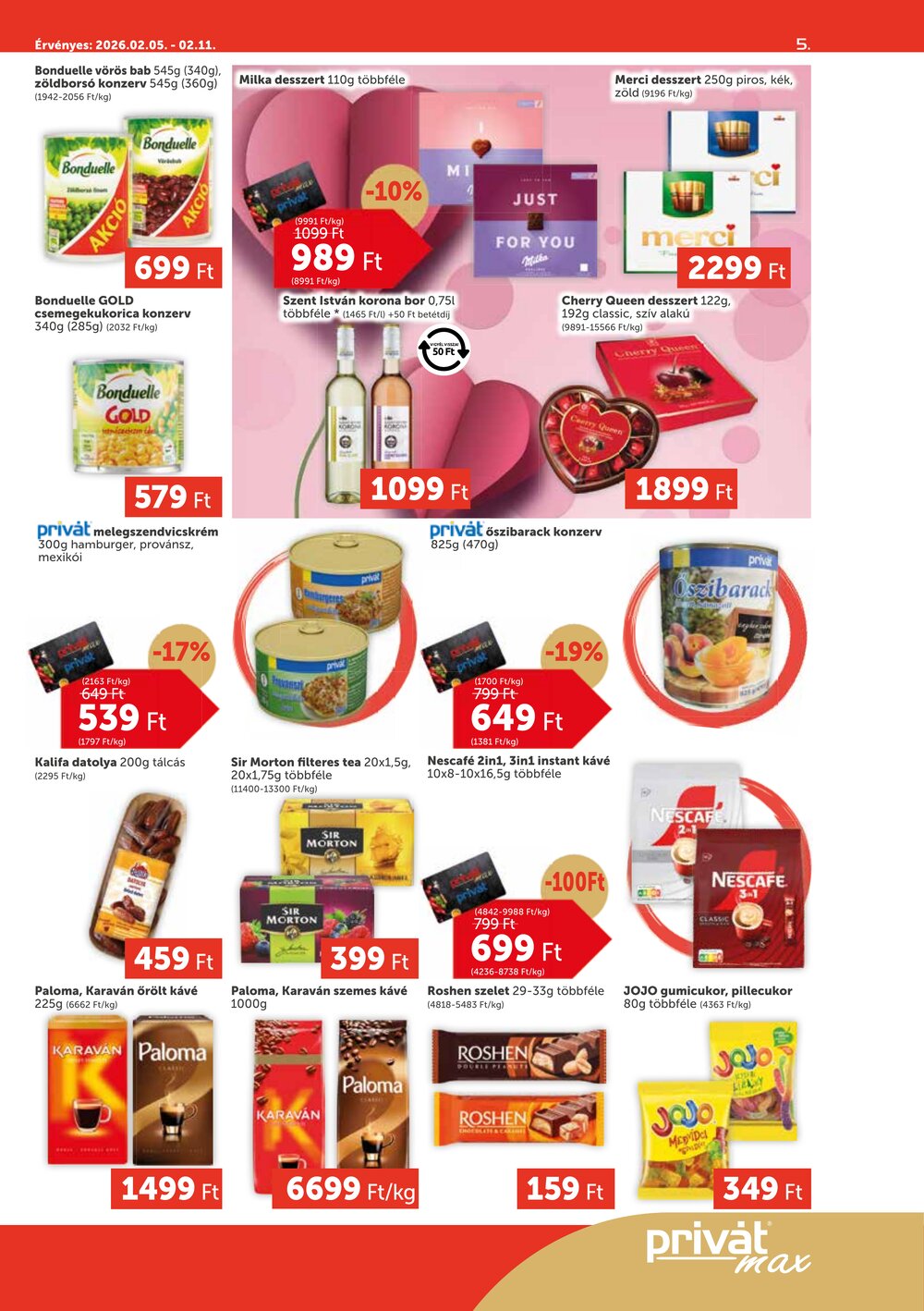 Privát akciós újság 2026.02.05-től - 5. oldal.