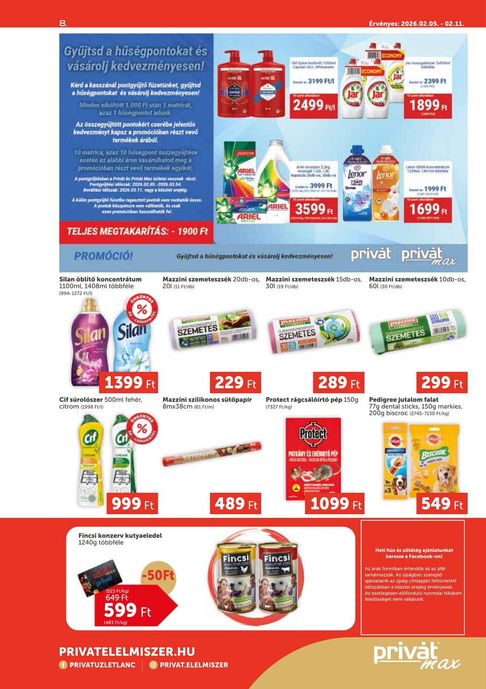 Privát akciós újság 2026.02.05-től - 8. oldal.