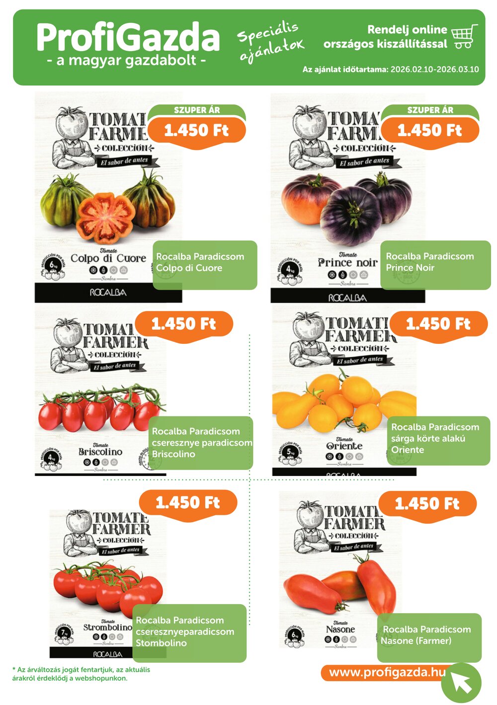 Profigazda akciós újság 2026.02.10-től - 1. oldal.