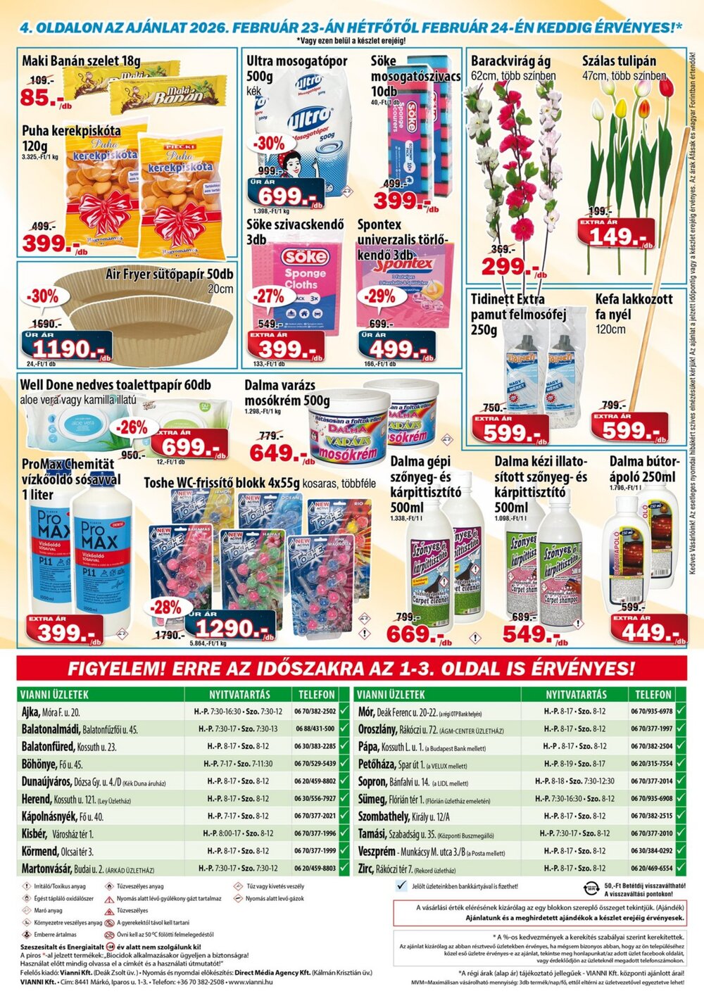 Vianni drogéria akciós újság 2026.02.11-től - 4. oldal.
