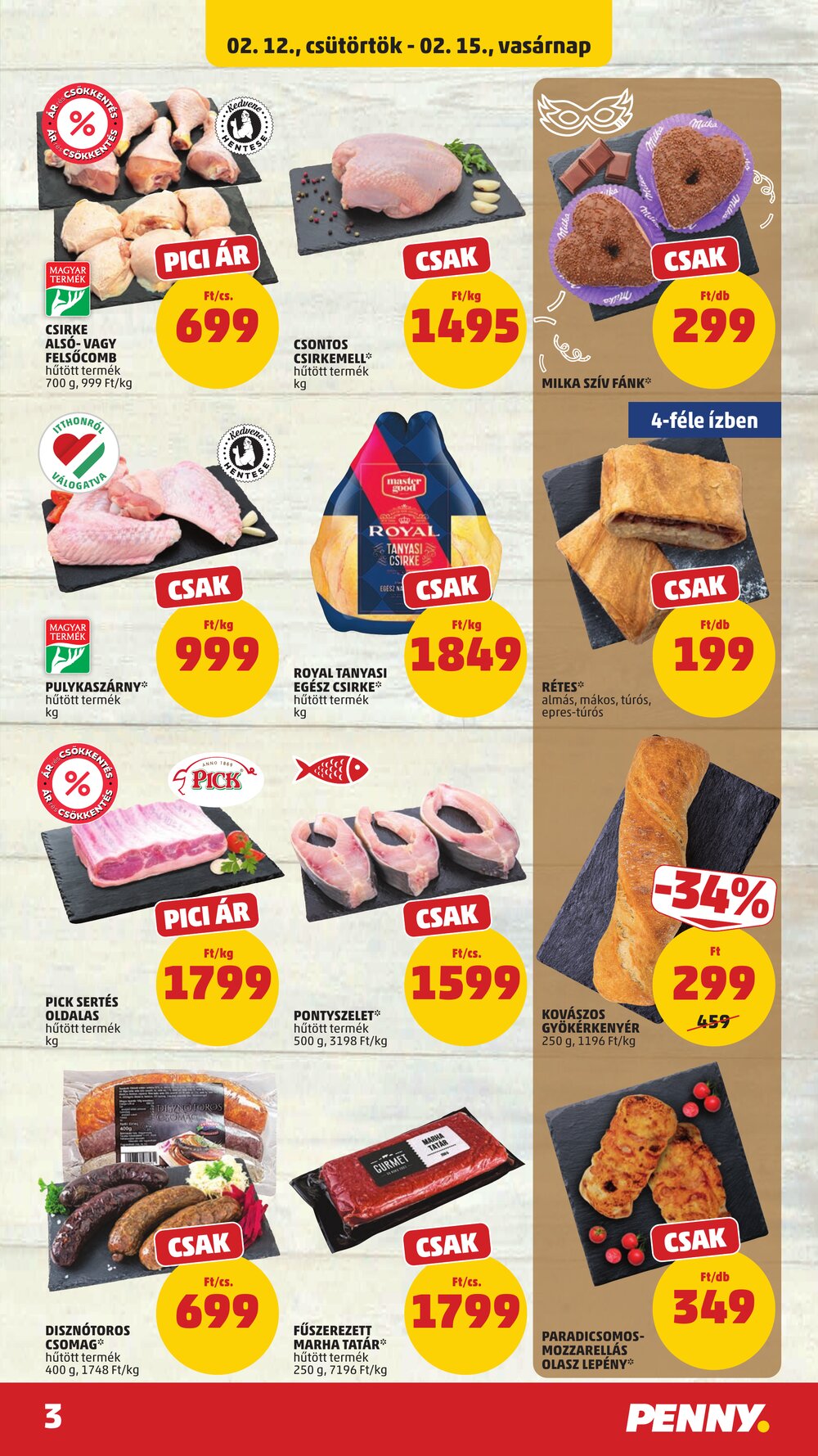 Penny Market akciós újság 2026.02.12-től - 3. oldal.
