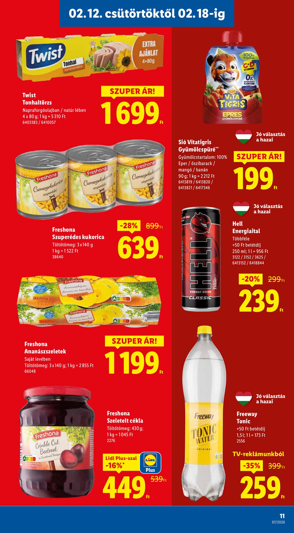 Lidl akciós újság 2026.02.12-től - 11. oldal.