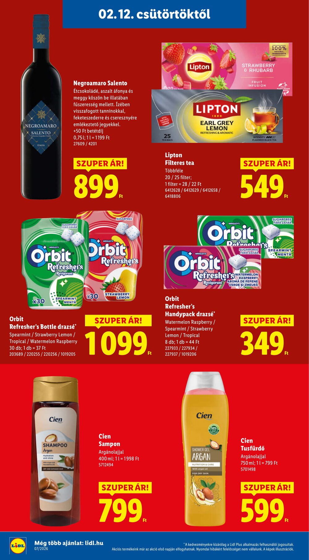 Lidl akciós újság 2026.02.12-től - 14. oldal.