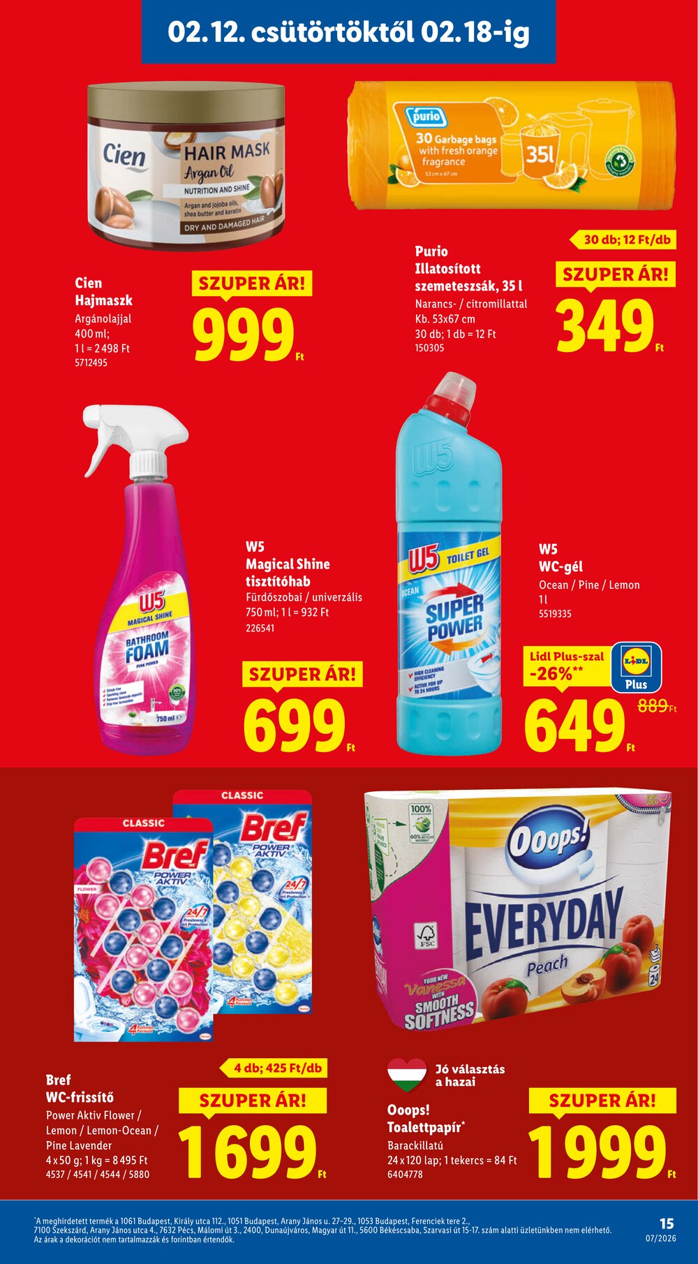 Lidl akciós újság 2026.02.12-től - 15. oldal.