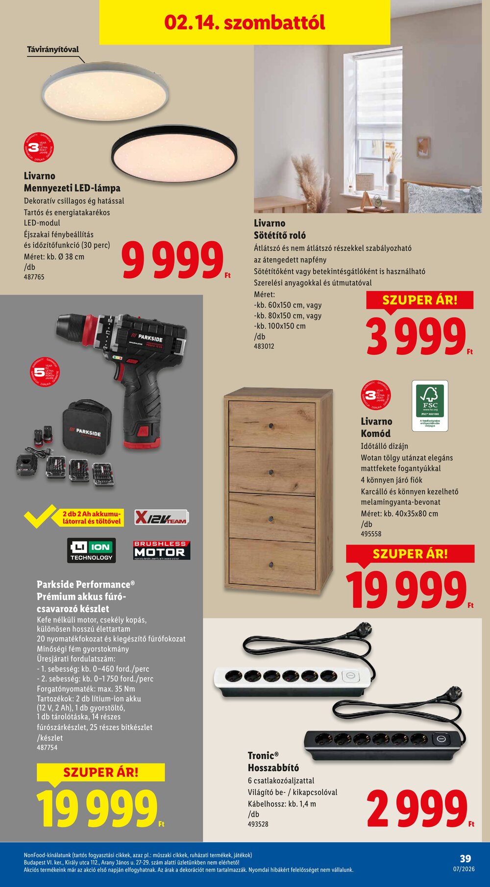 Lidl akciós újság 2026.02.12-től - 39. oldal.