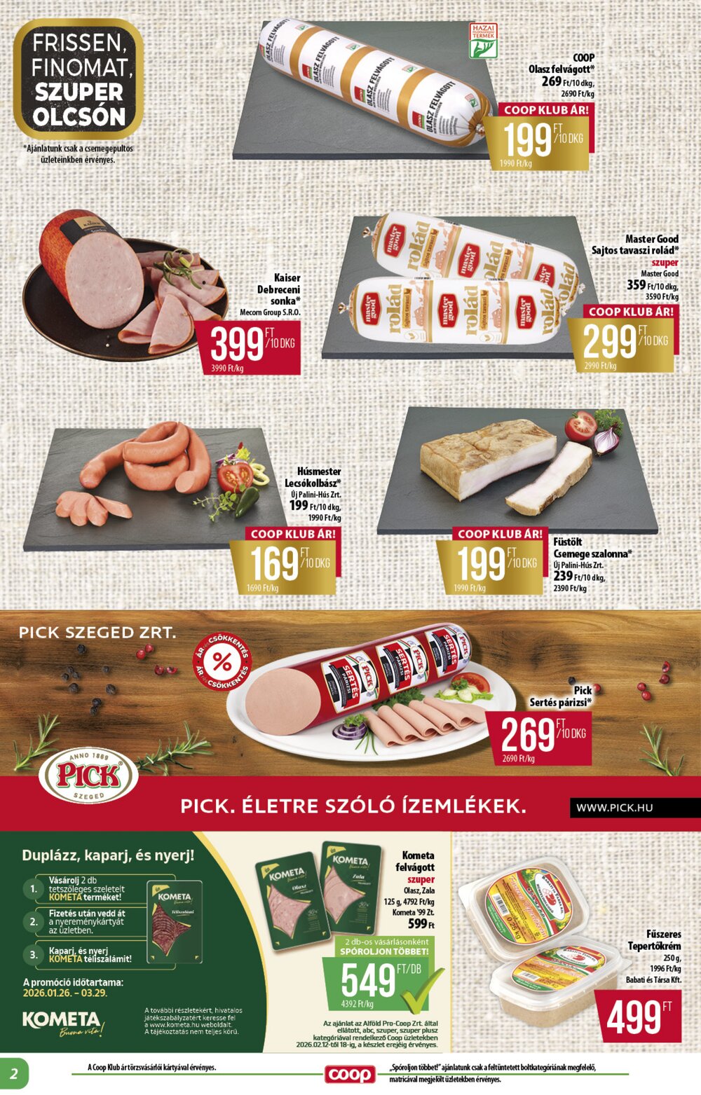 Coop akciós újság 2026.02.12-től - 2. oldal.