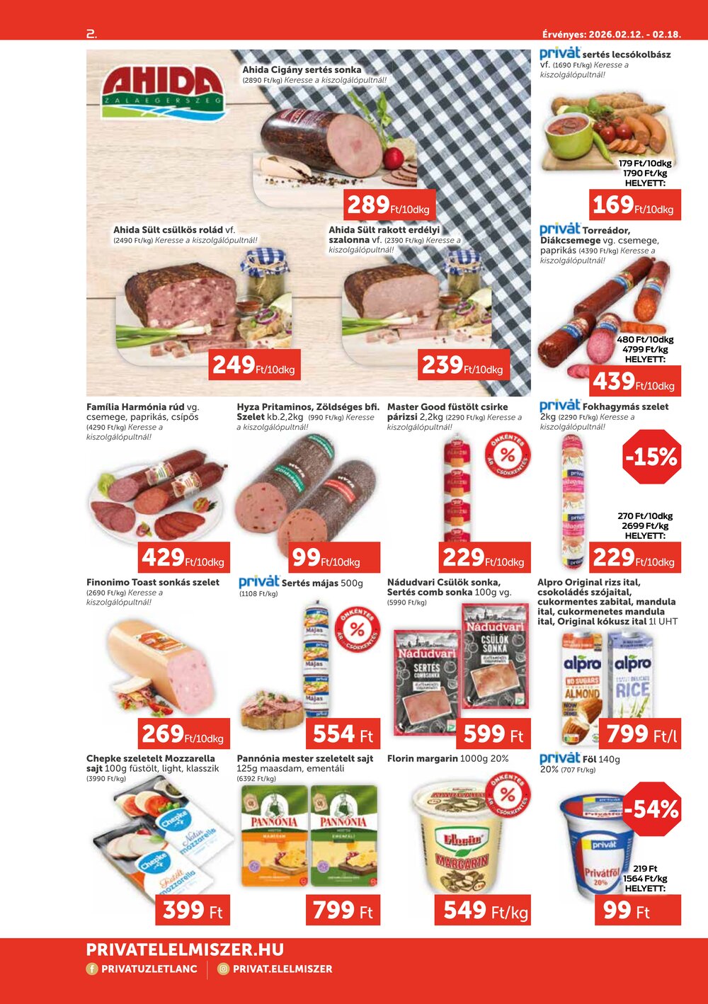 Privát akciós újság 2026.02.12-től - 2. oldal.