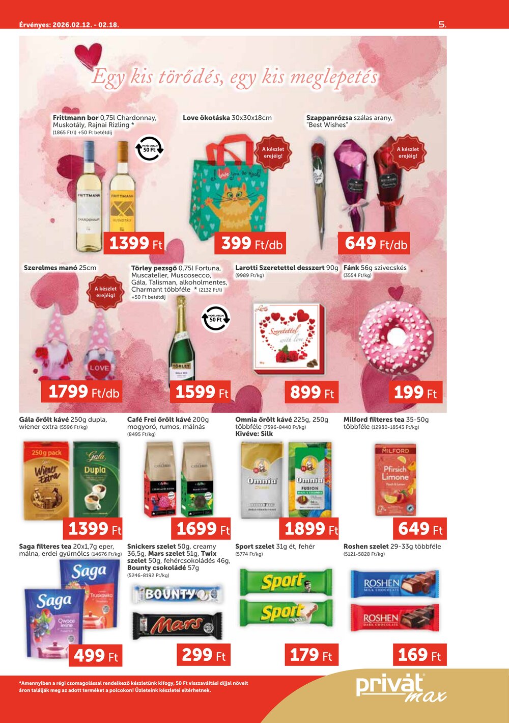 Privát akciós újság 2026.02.12-től - 5. oldal.