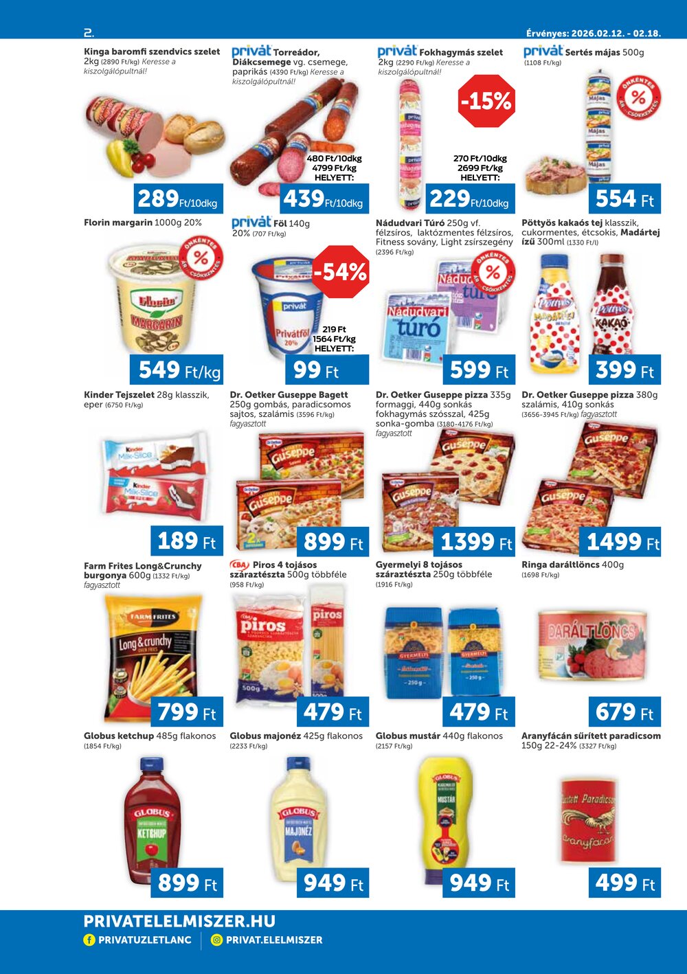 Privát akciós újság 2026.02.12-től - 2. oldal.