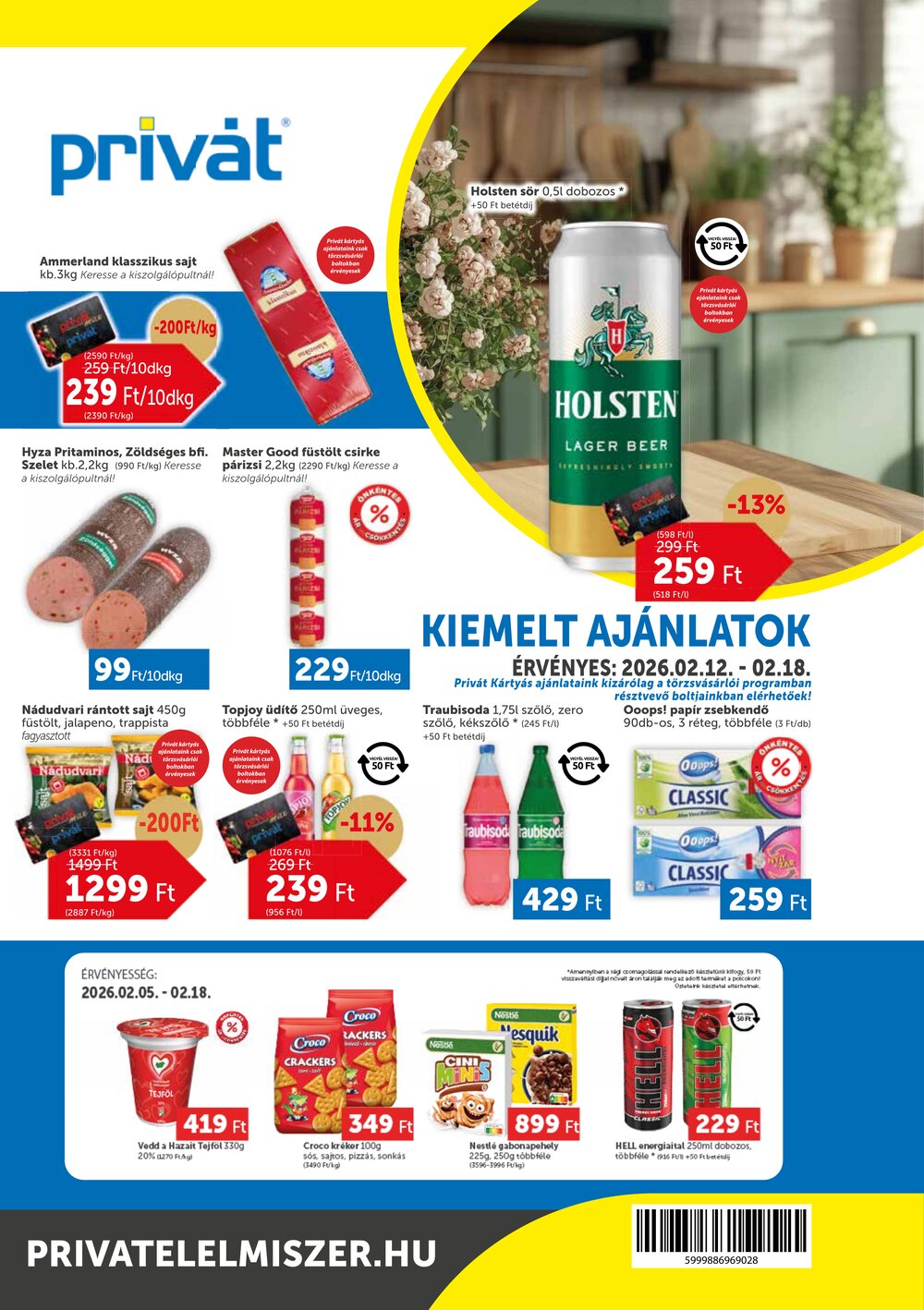 Privát akciós újság 2026.02.12-től - 1. oldal.