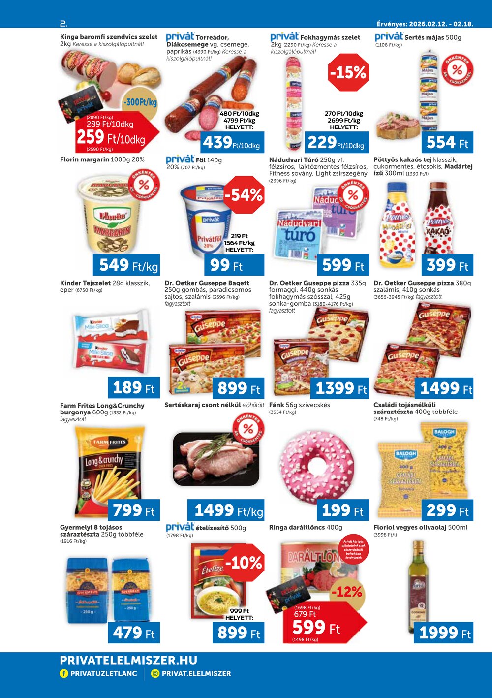 Privát akciós újság 2026.02.12-től - 2. oldal.