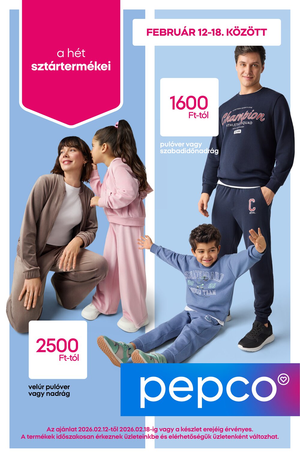 Pepco akciós újság 2026.02.12-től - 1. oldal.