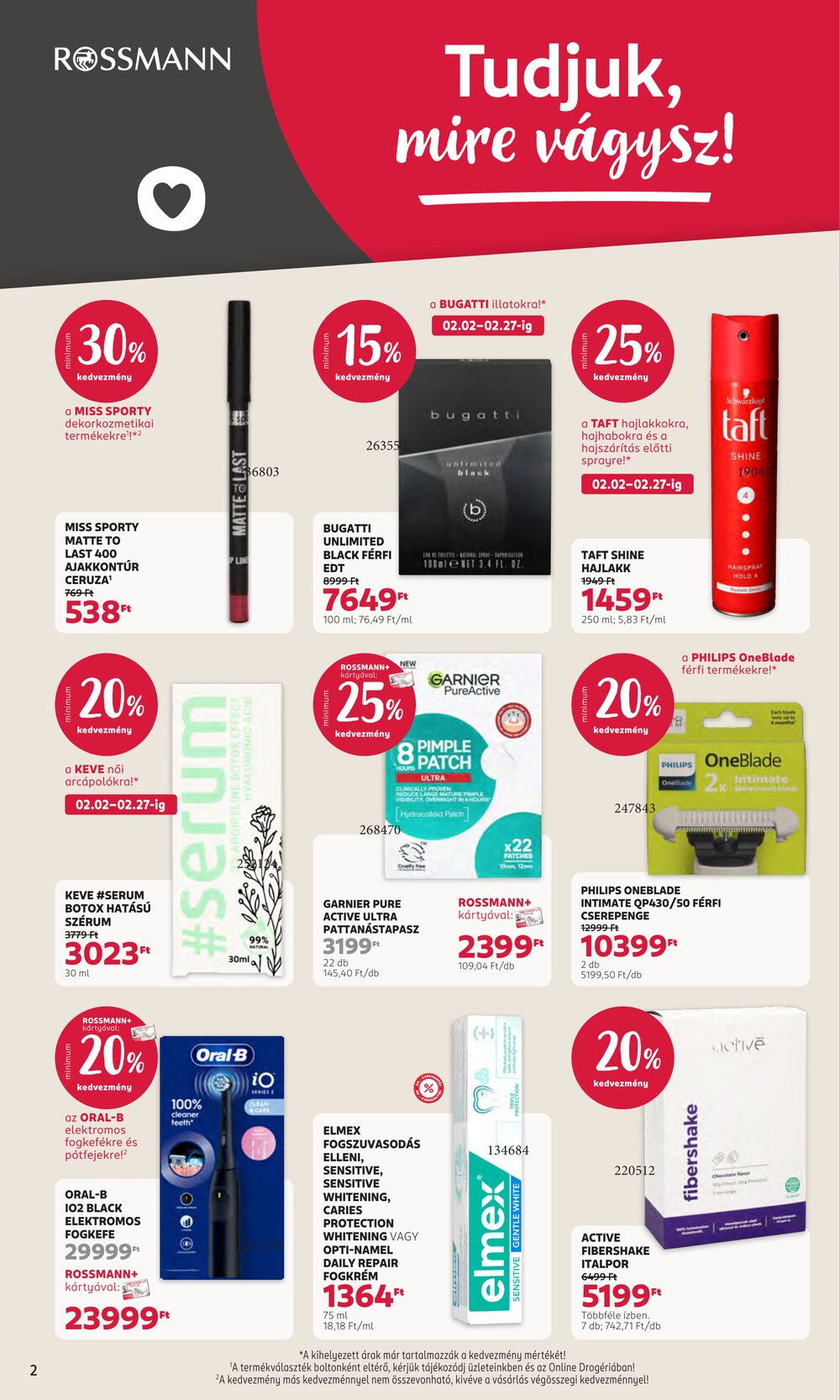 Rossmann akciós újság 2026.02.16-tól - 2. oldal.