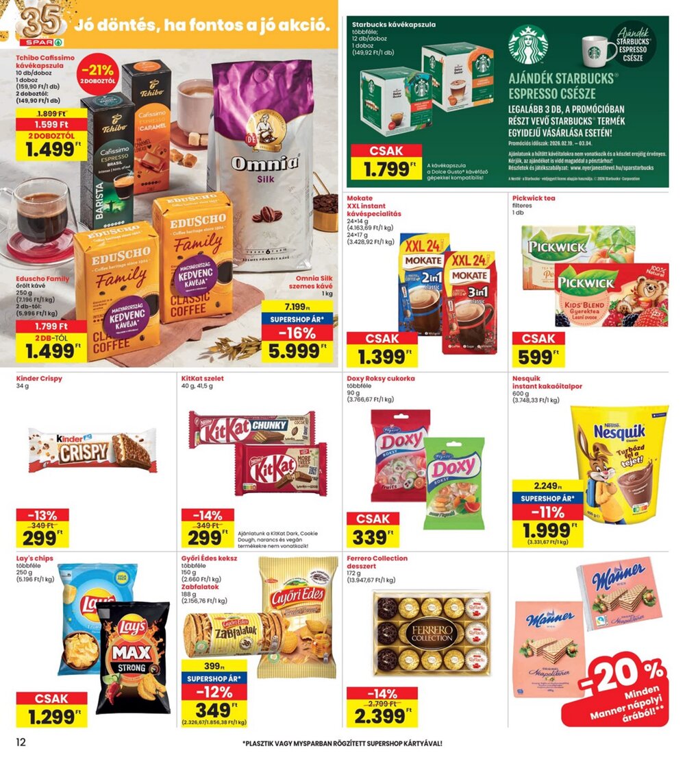 Interspar akciós újság 2026.02.19-től - 12. oldal.