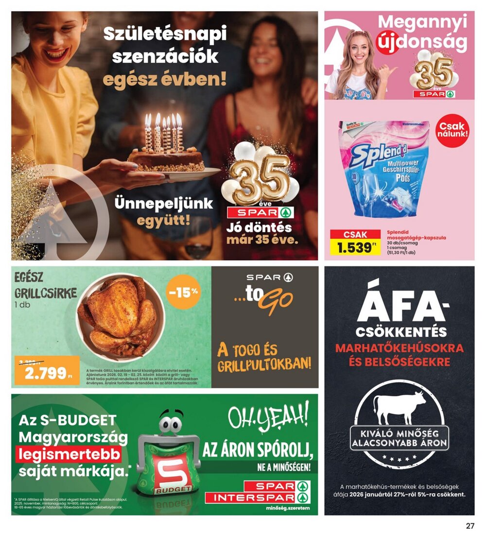 Interspar akciós újság 2026.02.19-től - 27. oldal.