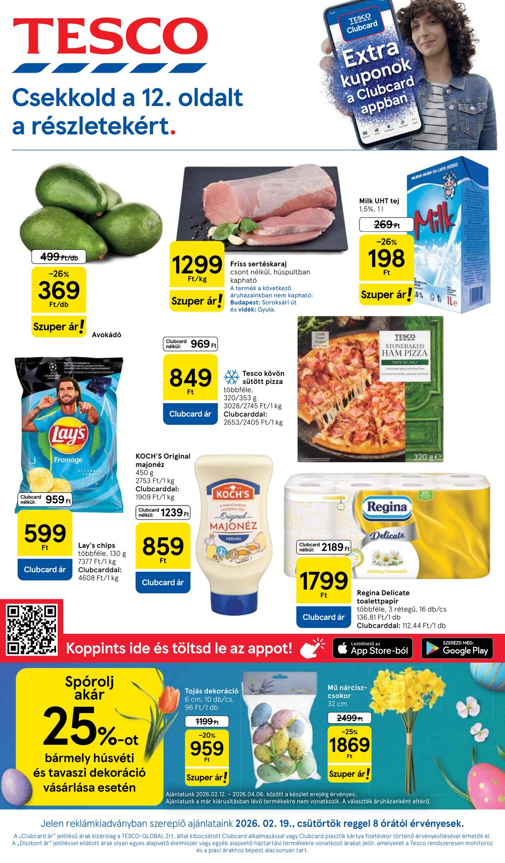 Tesco akciós újság 2026.02.19-től - 1. oldal.