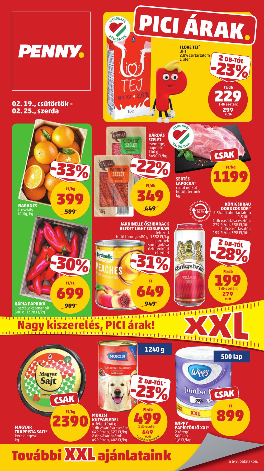 Penny Market akciós újság 2026.02.19-től - 1. oldal.