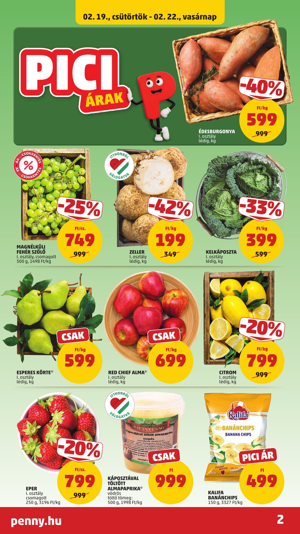Penny Market akciós újság 2026.02.19-től - 2. oldal.